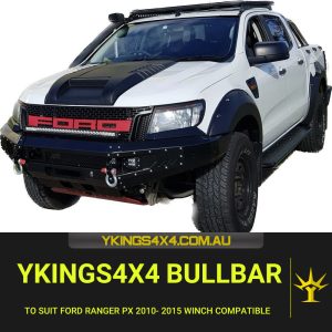 YKINGS4X4 BULLBAR TO SUIT FORD RANGER PX 2010- 2015 WINCH COMPATIBLE