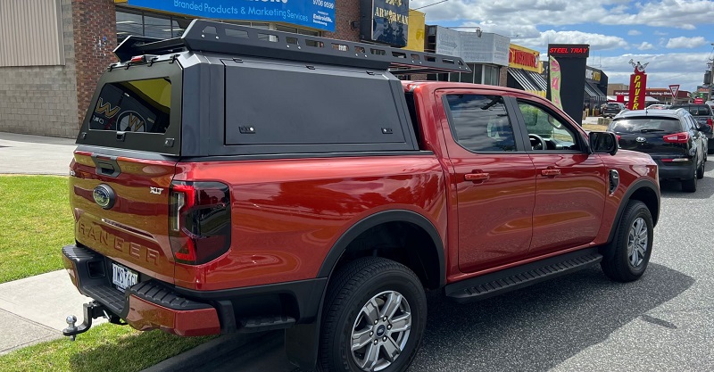 ALUMINUM TUB CANOPY FOR FORD RANGER NEXT GEN 2022-ONWARD -1 ALUMINUM TUB CANOPY FOR FORD RANGER NEXT GEN 2022-ONWARD