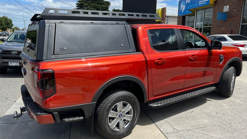 ALUMINUM TUB CANOPY FOR FORD RANGER NEXT GEN 2022-ONWARD -8 ALUMINUM TUB CANOPY FOR FORD RANGER NEXT GEN 2022-ONWARD