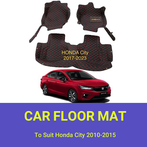 3D Moulded PU leather Waterproof Car Floor Mats For Honda City 2017-2023 3D Moulded PU leather Waterproof Car Floor Mats For Honda City 2017-2023