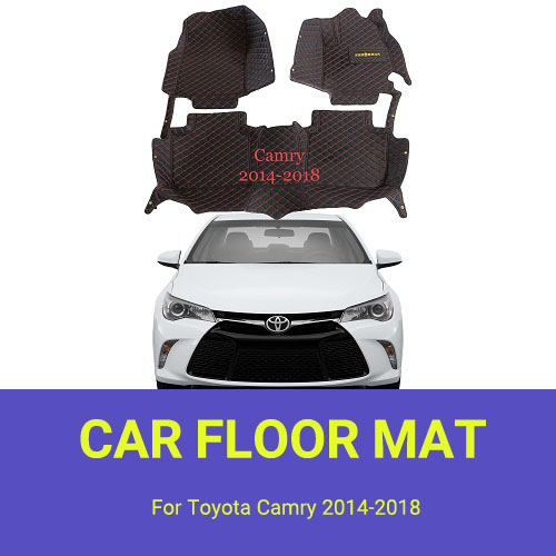 3D Moulded PU leather Waterproof Car Floor Mats For Toyota Camry 2014-2018 (2) 3D Moulded PU leather Waterproof Car Floor Mats For Toyota Camry 2014-2018