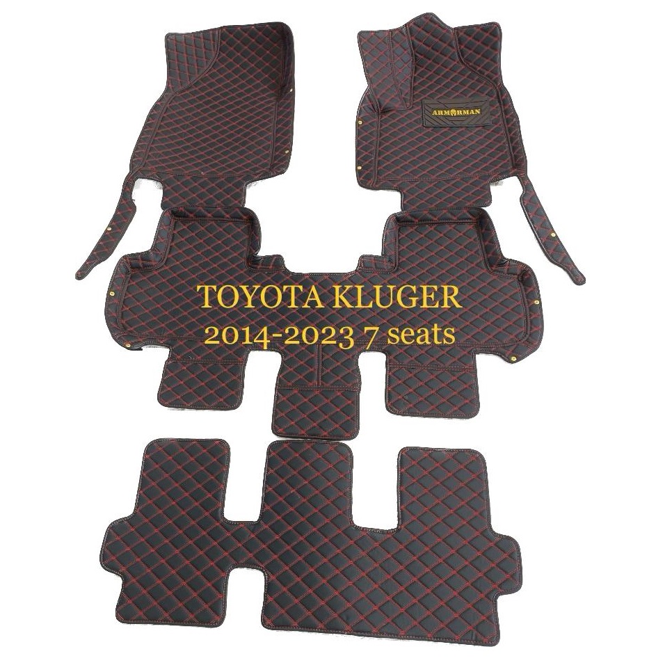 3D Moulded PU leather Waterproof Car Floor Mats For Toyota Kluger 2014-2023 -a 3D Moulded PU leather Waterproof Car Floor Mats For Toyota Kluger 2014-2023