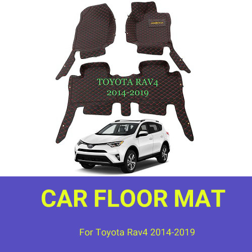 3D Moulded PU leather Waterproof Car Floor Mats For Toyota Rav4 2014-2019 (1) 3D Moulded PU leather Waterproof Car Floor Mats For Toyota Rav4 2014-2019